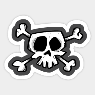 Skull- By Skipper Richard Wallace Sticker